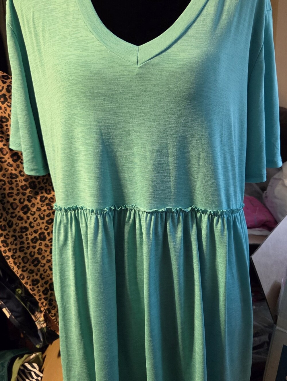 Heimish USA Light Teal Crew Neck Top - 2XL